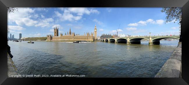 Houses of Parliament Panorama Framed Print by David Pyatt