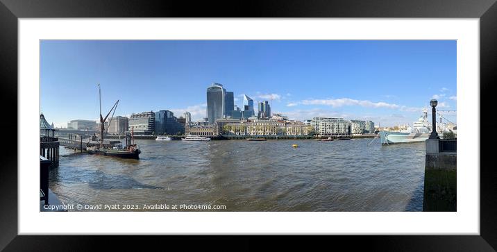 City Of London Panorama Framed Mounted Print by David Pyatt