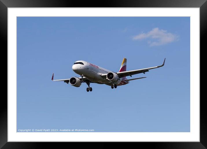 Iberia Airlines Airbus A320-251N Framed Mounted Print by David Pyatt