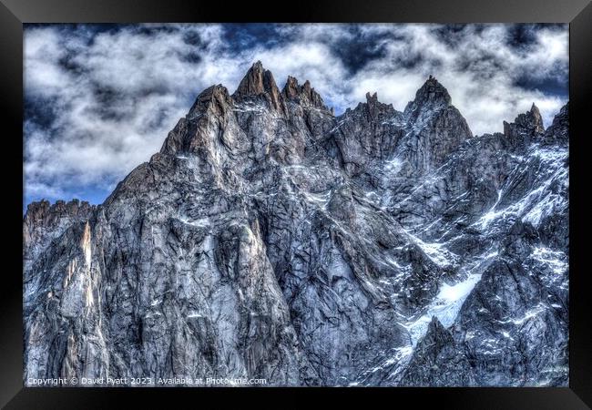 French Alps Chamonix Vista Framed Print by David Pyatt