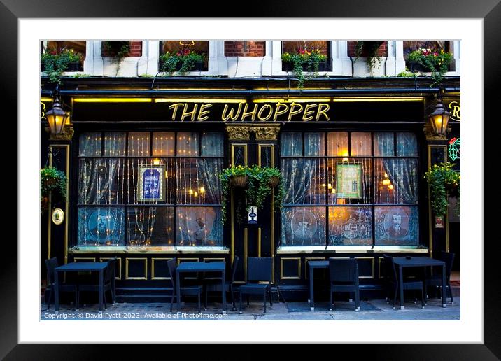 The Whopper Pub Framed Mounted Print by David Pyatt
