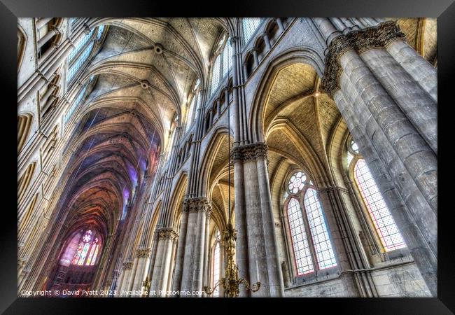 Notre Dame Cathedral Reims Interior Framed Print by David Pyatt