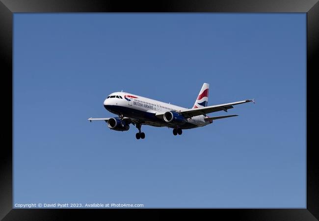  British Airways Airbus A320 Framed Print by David Pyatt