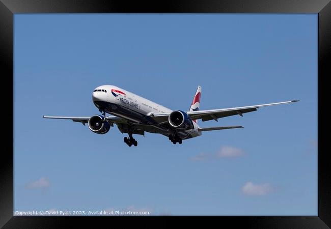 British Airways Boeing 777-236  Framed Print by David Pyatt