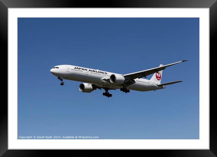 Japan Airlines Boeing 777 Framed Mounted Print by David Pyatt
