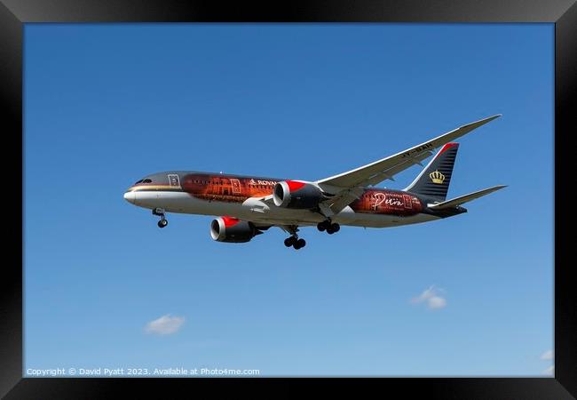 Royal Jordanian Boeing 787 Framed Print by David Pyatt