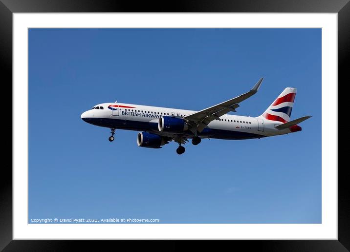  British Airways Airbus A320-232  Framed Mounted Print by David Pyatt