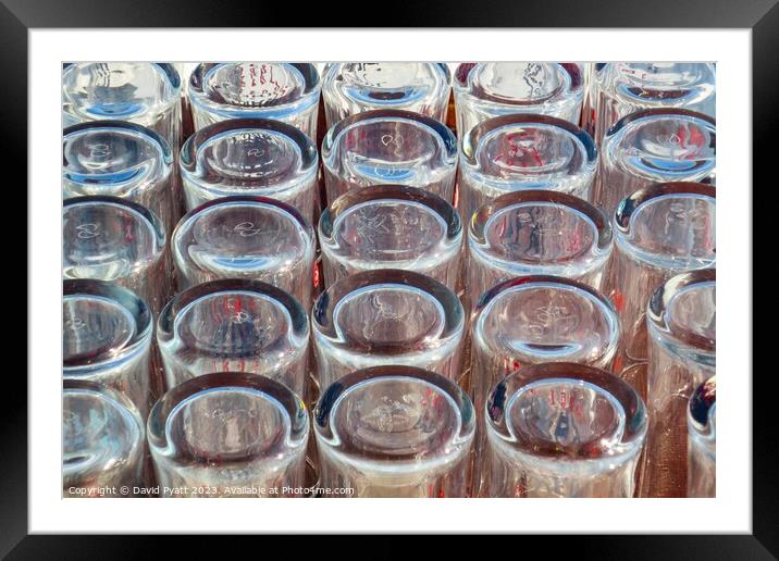 Drinks Glasses Abstract Framed Mounted Print by David Pyatt