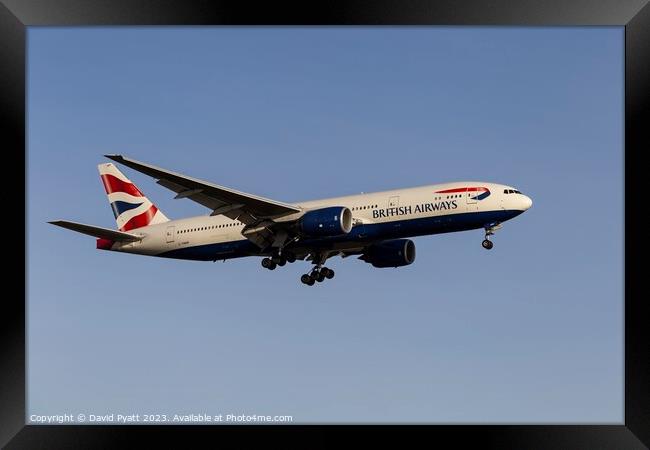 British Airways Boeing 777 Framed Print by David Pyatt