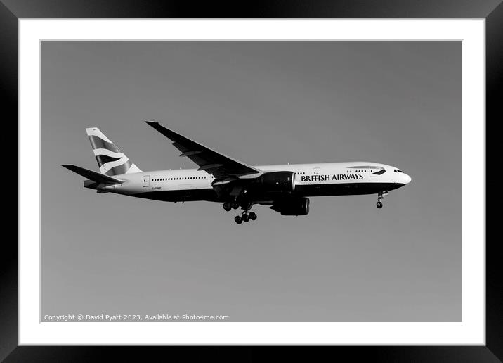 British Airways Boeing 777-236   Framed Mounted Print by David Pyatt