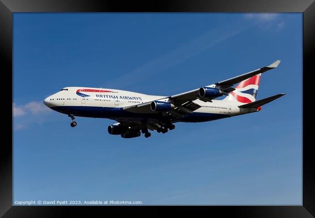 British Airways Boeing 747-436         Framed Print by David Pyatt
