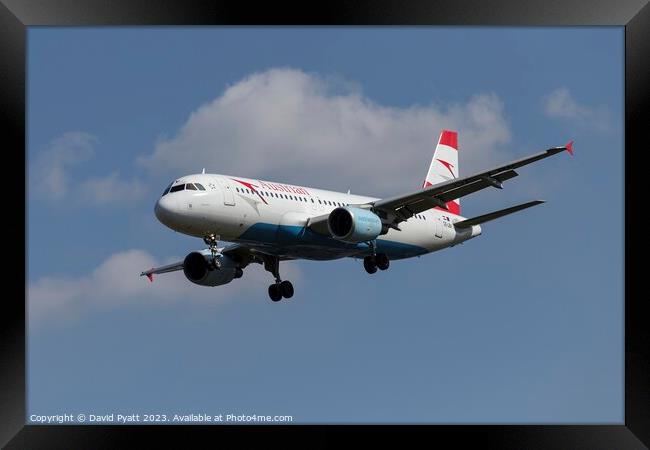 Austrian Airlines Airbus A320 Framed Print by David Pyatt