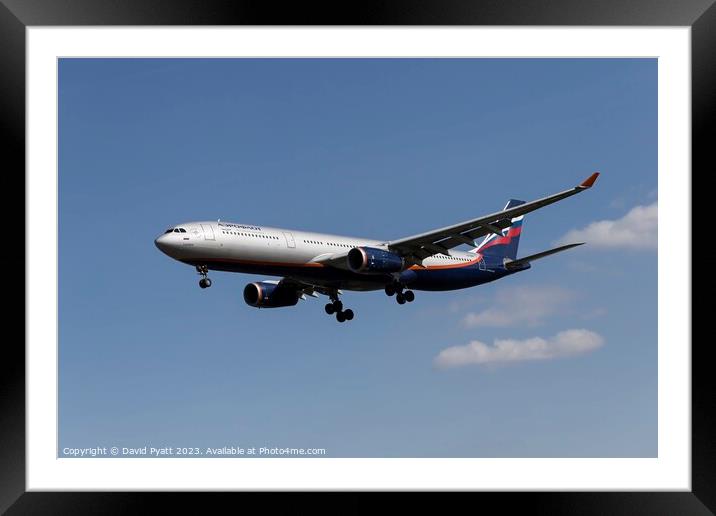 Aeroflot Airbus A330 Framed Mounted Print by David Pyatt