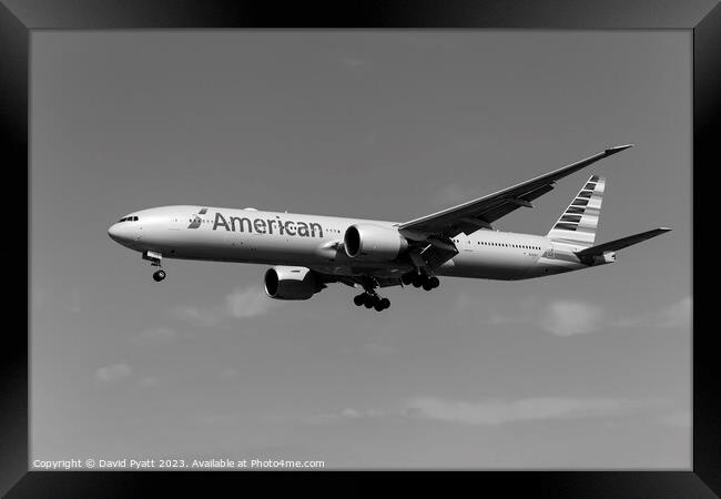 American Airlines Boeing 777 Framed Print by David Pyatt
