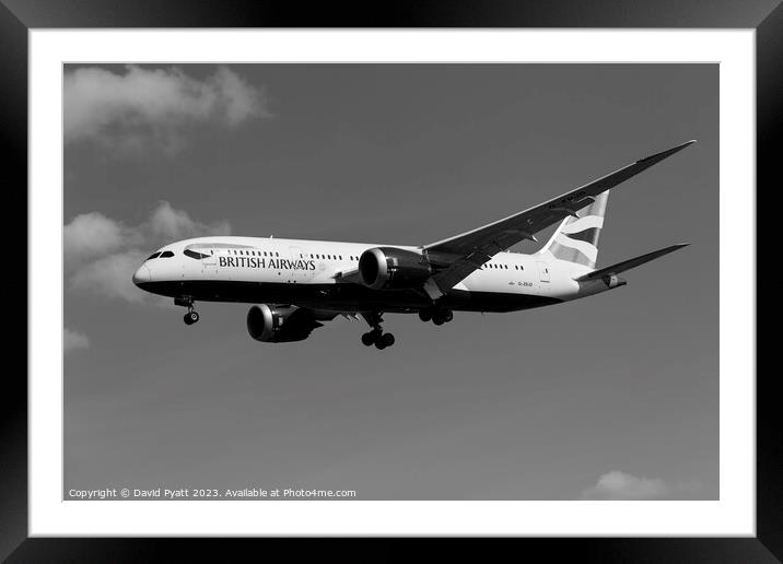 British Airways Boeing 787 Framed Mounted Print by David Pyatt