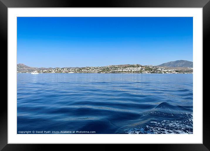 Aegean Sea Summer  Framed Mounted Print by David Pyatt