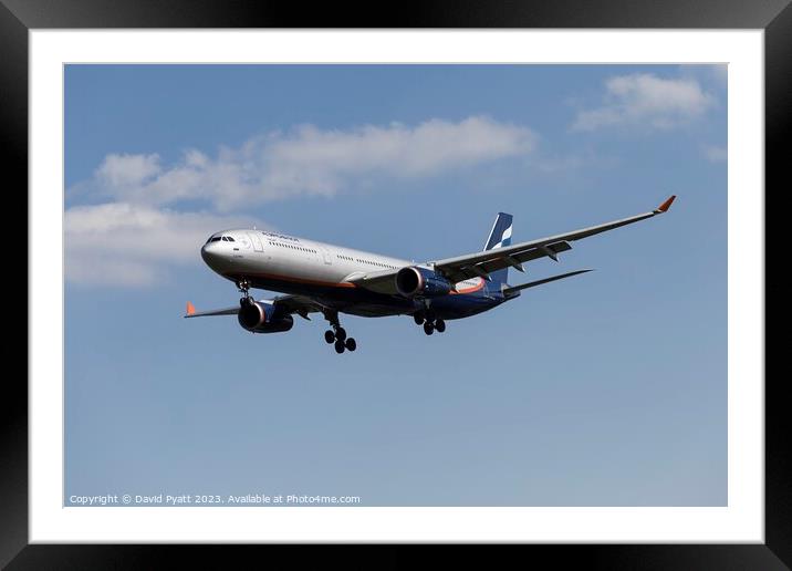 Aeroflot Airbus A330 Framed Mounted Print by David Pyatt