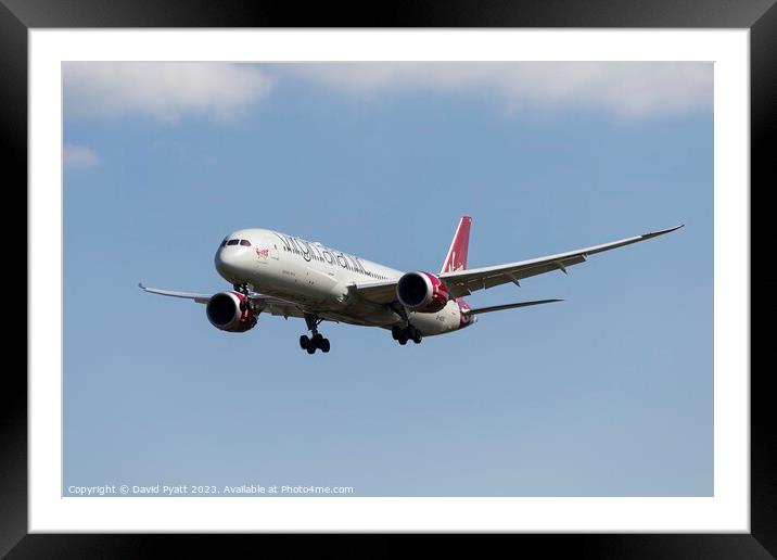 Virgin Atlantic Boeing 787      Framed Mounted Print by David Pyatt