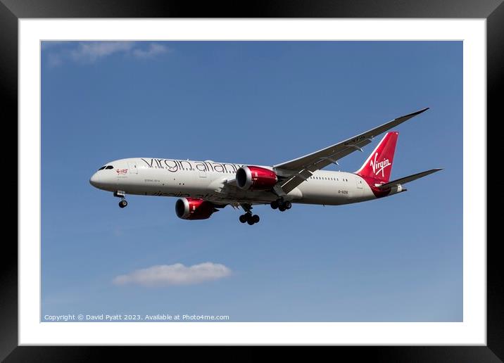 Virgin Atlantic Boeing 787     Framed Mounted Print by David Pyatt