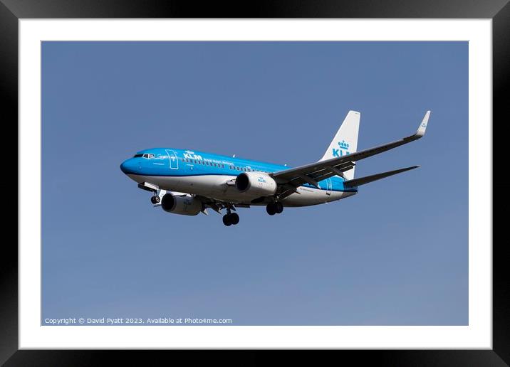 KLM Boeing 737-7K2 Framed Mounted Print by David Pyatt