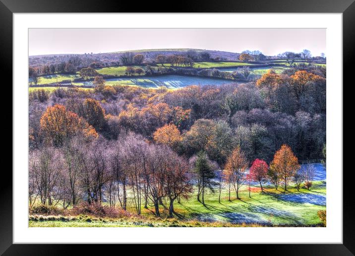 Dartmoor Hills Frosty Morning  Framed Mounted Print by David Pyatt