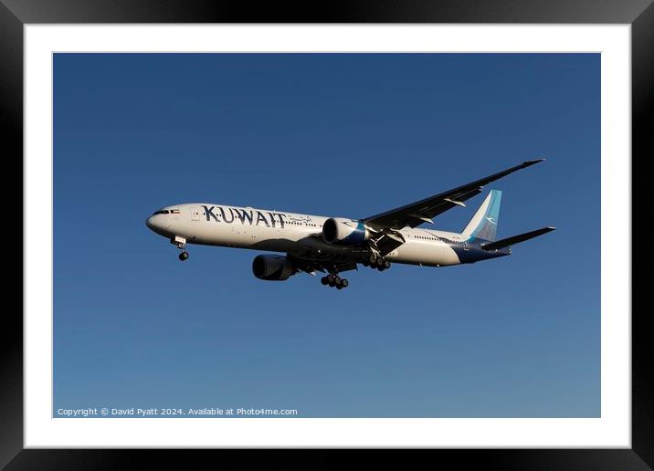 Kuwait Airways Boeing 777 Framed Mounted Print by David Pyatt