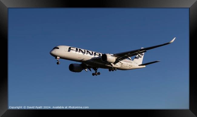 Finnair Airbus A350 Panorama Framed Print by David Pyatt