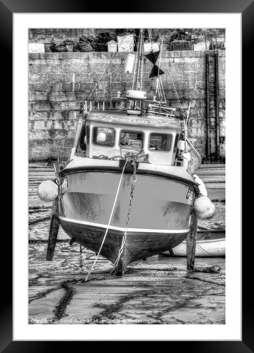 Cornish Fishing Boat  Framed Mounted Print by David Pyatt
