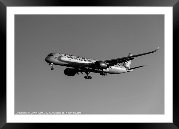 Virgin Atlantic Airbus A350-1041           Framed Mounted Print by David Pyatt