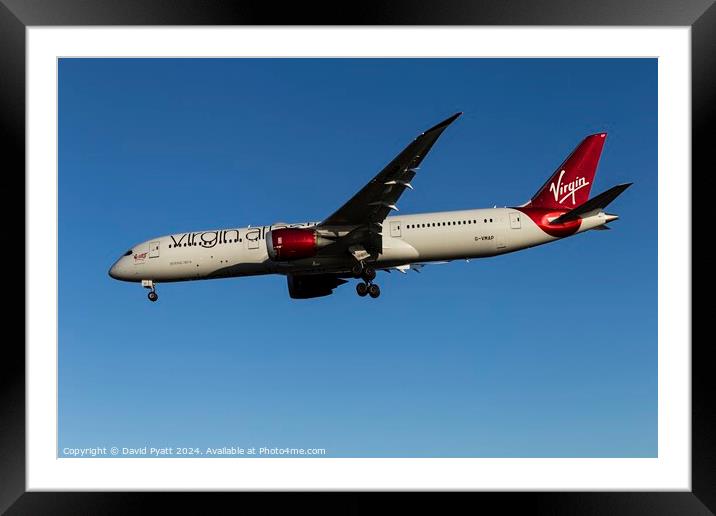 Virgin Atlantic Boeing 787       Framed Mounted Print by David Pyatt