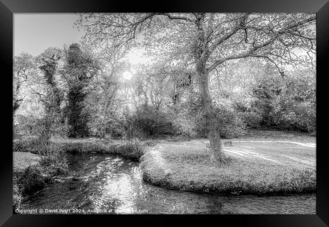 River Bovey Dartmoor Infrared Style Framed Print by David Pyatt