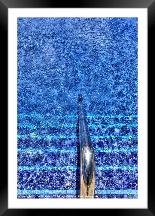 Luxury Pool Abstract Framed Mounted Print by David Pyatt