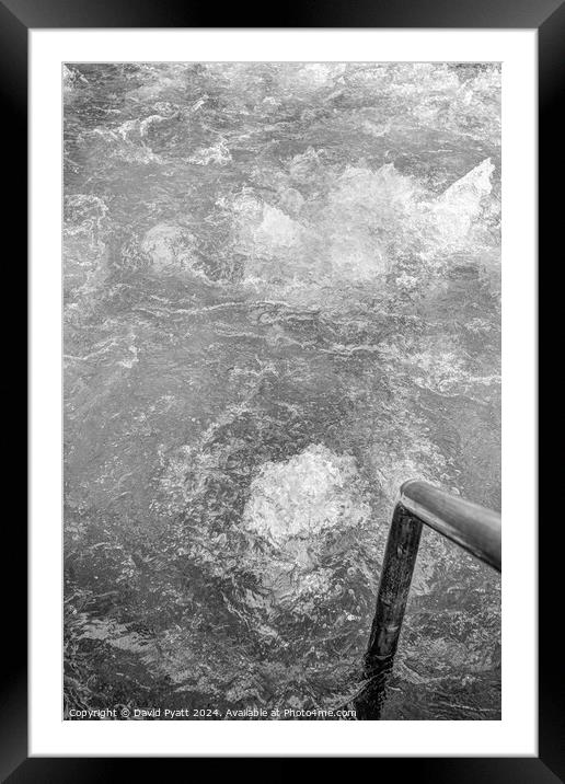 St Lucia Jacuzzi Monochrome Abstract Framed Mounted Print by David Pyatt