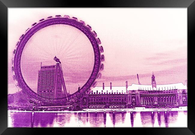 London Eye Art Framed Print by David Pyatt