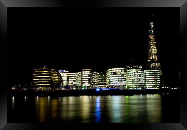 The Shard and Southbank Buildings Framed Print by David Pyatt