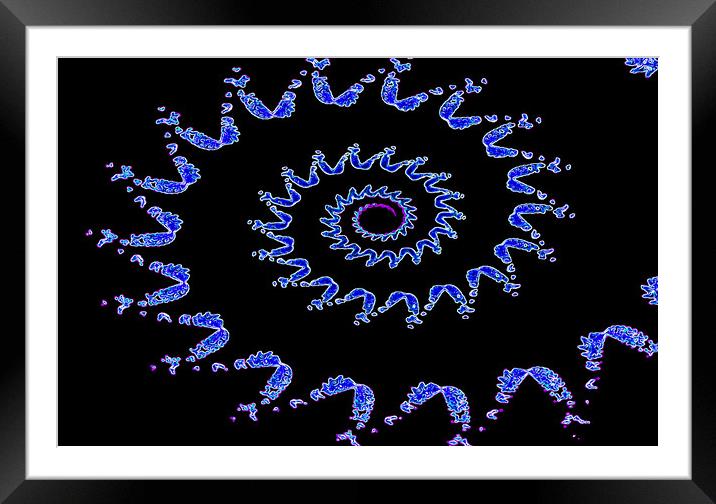 Nautilus fractal Framed Mounted Print by David Pyatt