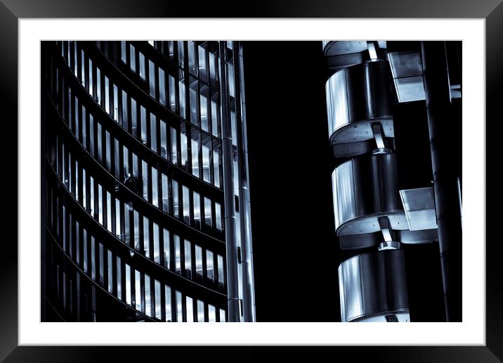 Willis Group and Lloyd's of London Abstract Framed Mounted Print by David Pyatt