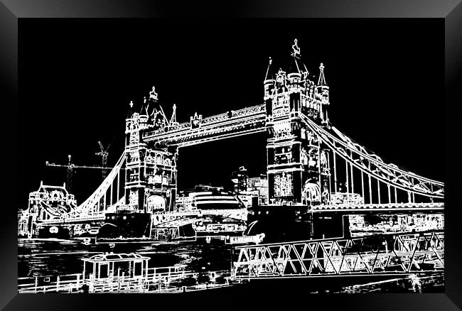 Tower Bridge art Framed Print by David Pyatt