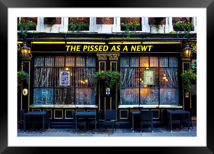 Pissed as a Newt Pub Framed Mounted Print by David Pyatt