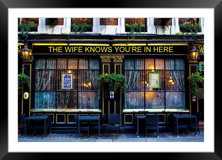 The wife Knows Pub Framed Mounted Print by David Pyatt