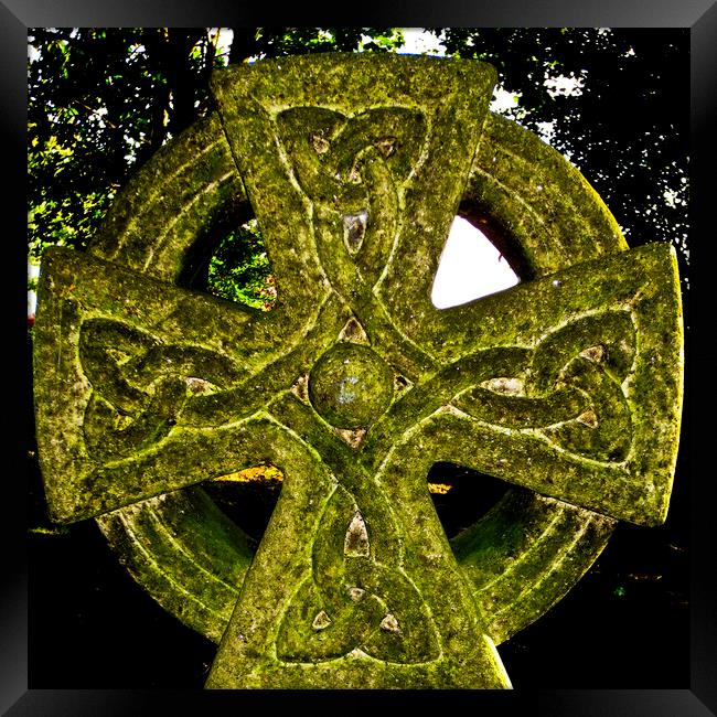 Celtic Cross Framed Print by David Pyatt