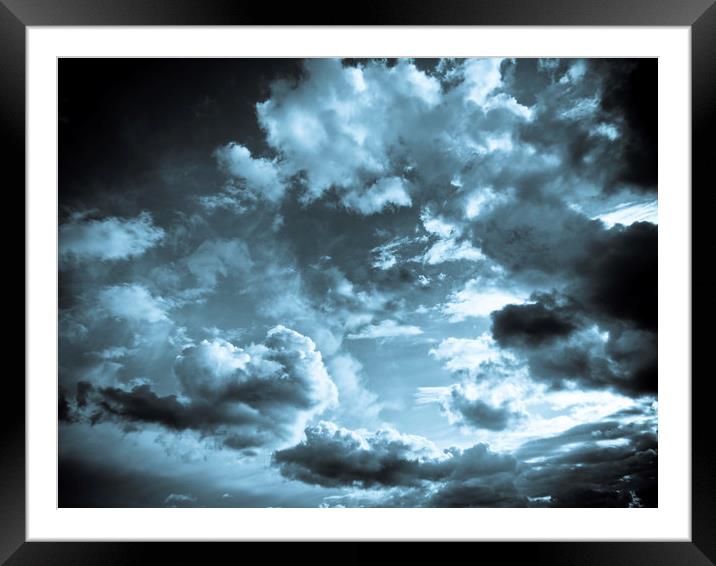 Clouds of Blue Framed Mounted Print by David Pyatt