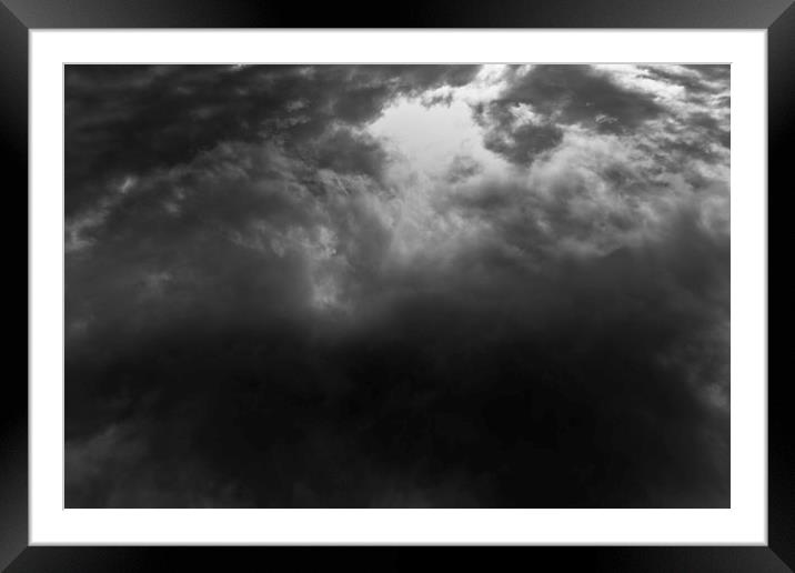 Monochrome sky Framed Mounted Print by David Pyatt