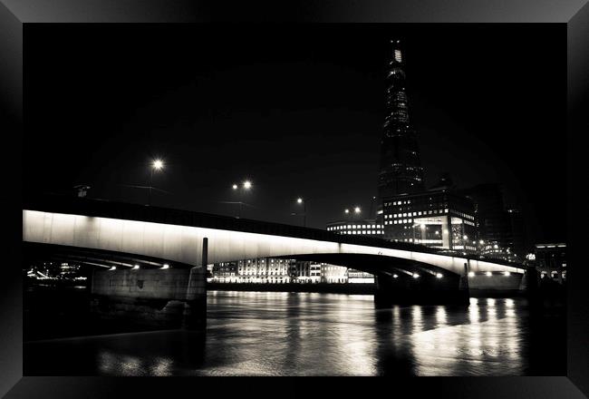 The Shard and London Bridge Framed Print by David Pyatt