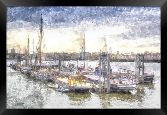 River Thames Boat Community Framed Print by David Pyatt