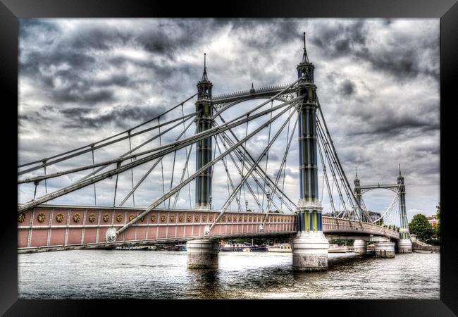 The Albert Bridge London Framed Print by David Pyatt