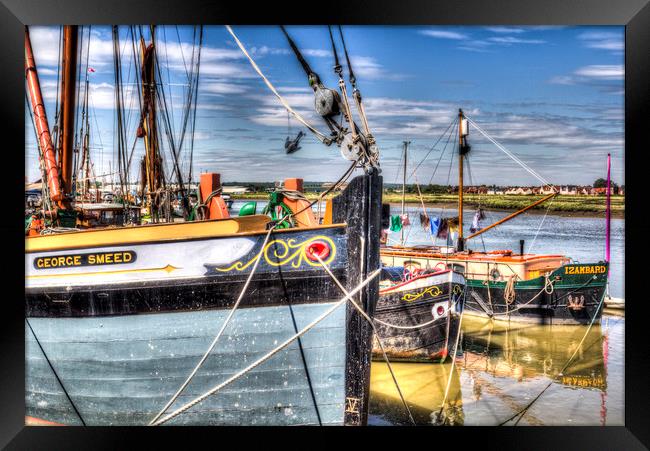 Thames Sailing Barges Framed Print by David Pyatt