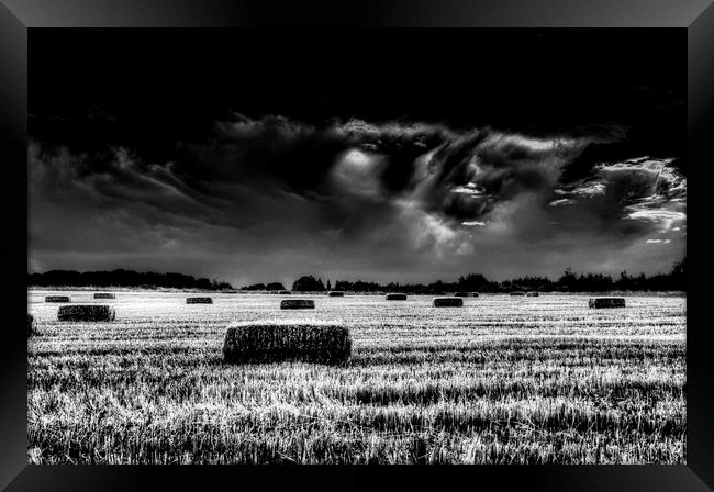  The Impending Storm on the Farm Framed Print by David Pyatt