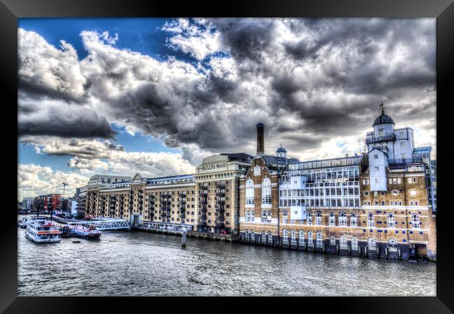 Butlers Wharf London Framed Print by David Pyatt