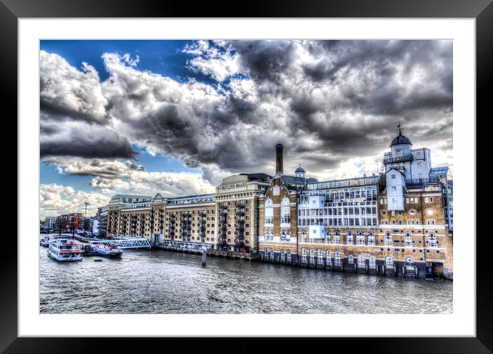 Butlers Wharf London Framed Mounted Print by David Pyatt